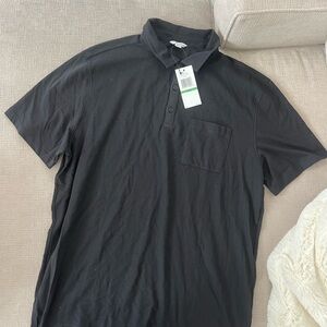 Calvin Klein Men's Black Polo Shirt with Pocket